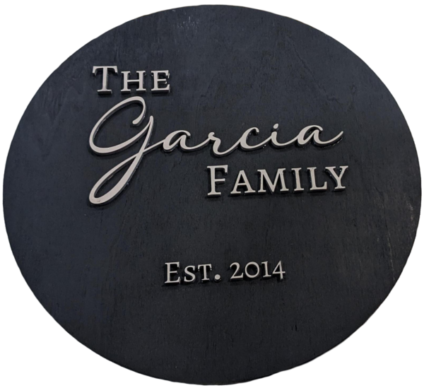 Personalized Round Family Sign - Image 3