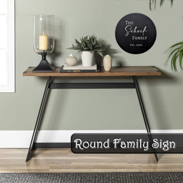 Personalized Round Family Sign