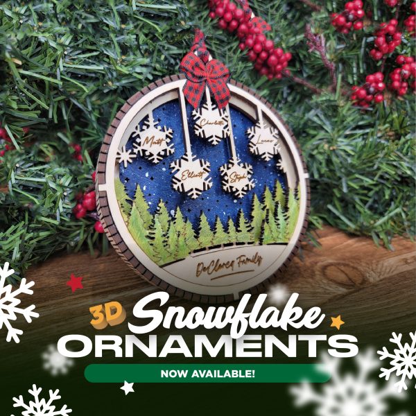 Premium 3D Snowflake Ornament